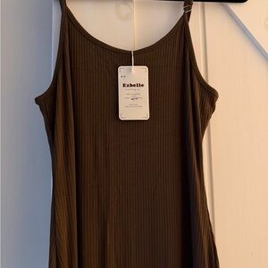 NWT Brown ribbed bodycon maxi dress